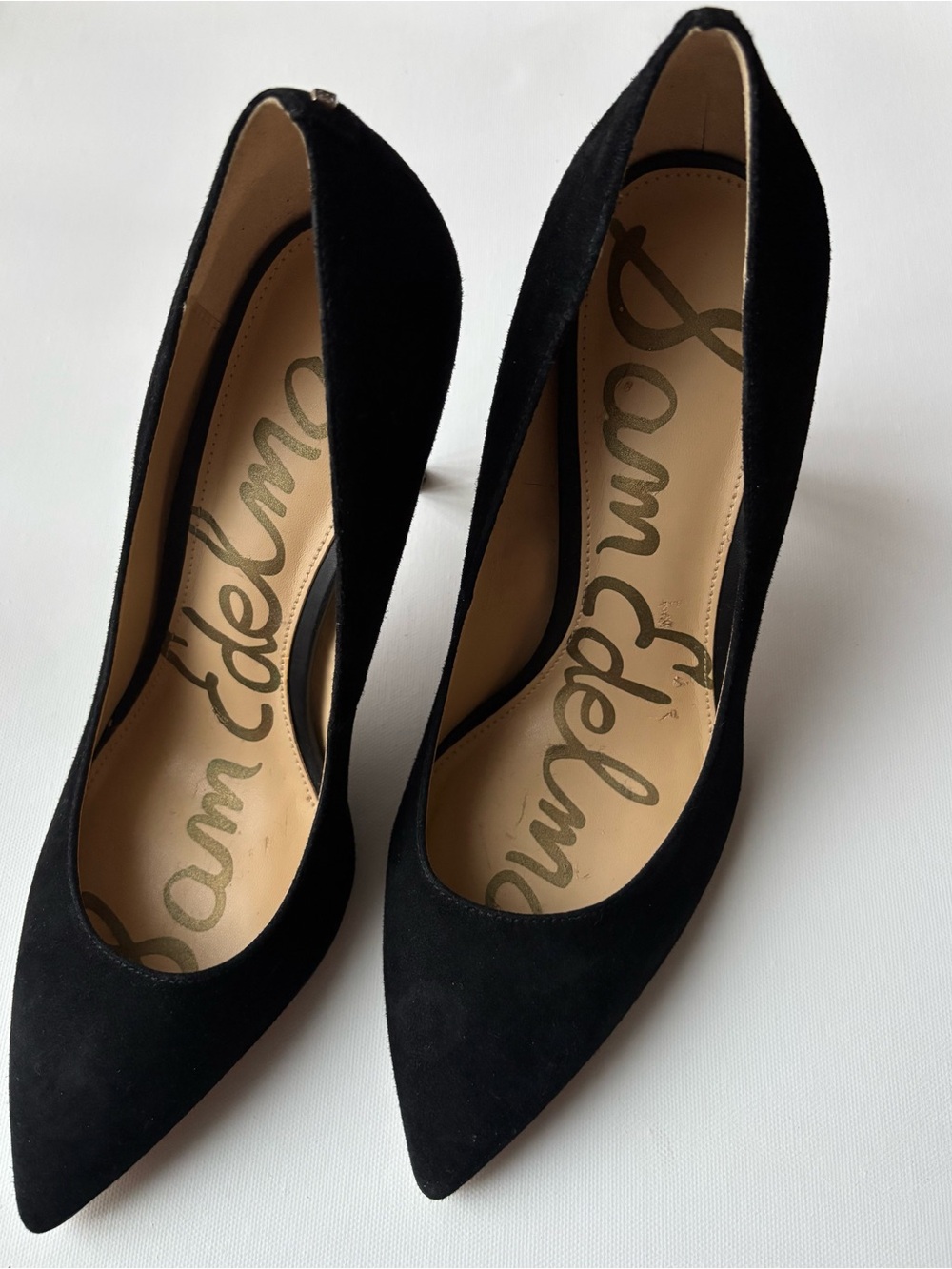 Sam Edelman Black Suede Pointed Pumps - 8.5W